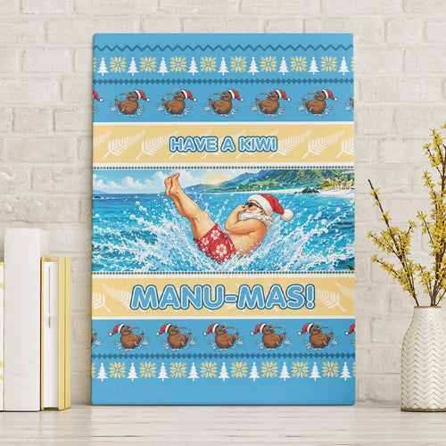 New Zealand Christmas Canvas Wall Art Have A Kiwi Manu-Mas