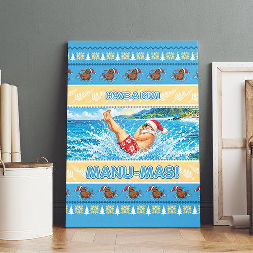 New Zealand Christmas Canvas Wall Art Have A Kiwi Manu-Mas