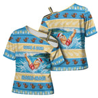 New Zealand Christmas Cross Shoulder Shirt Have A Kiwi Manu-Mas