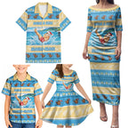 New Zealand Christmas Family Matching Puletasi and Hawaiian Shirt Have A Kiwi Manu-Mas