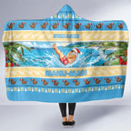 New Zealand Christmas Hooded Blanket Have A Kiwi Manu-Mas