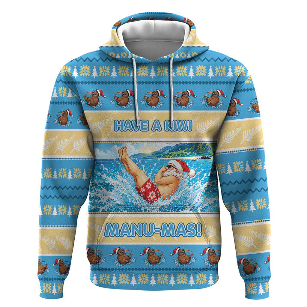 New Zealand Christmas Hoodie Have A Kiwi Manu-Mas