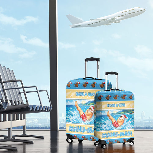 New Zealand Christmas Luggage Cover Have A Kiwi Manu-Mas