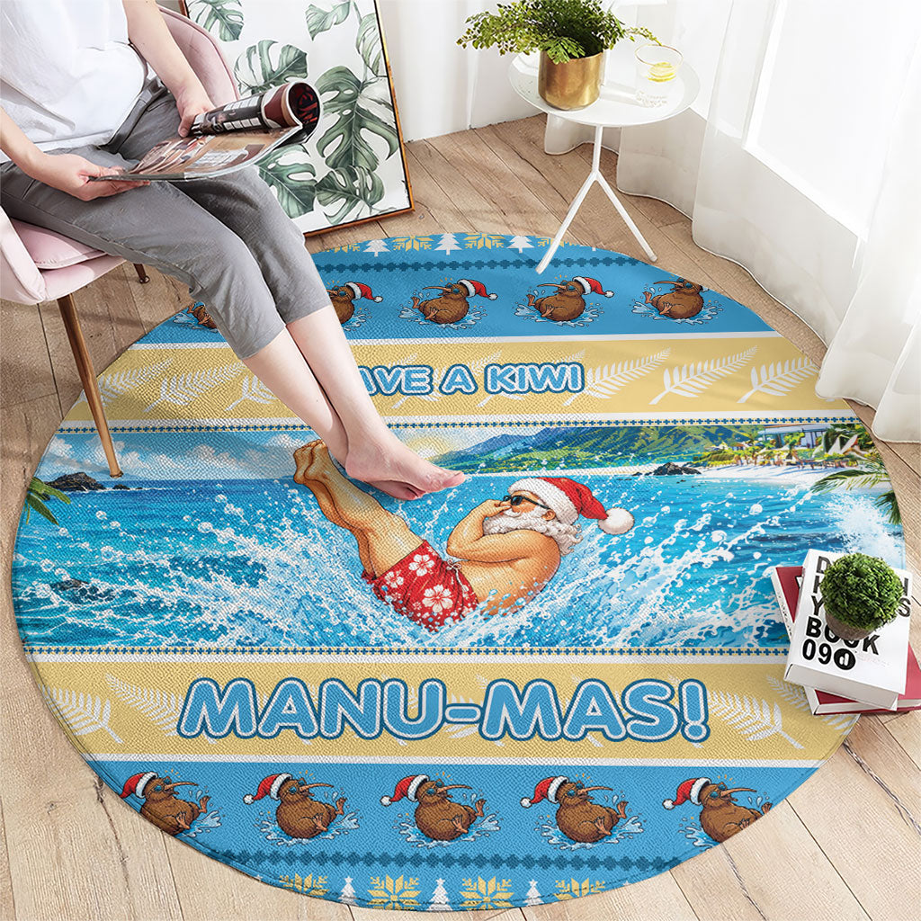 New Zealand Christmas Round Carpet Have A Kiwi Manu-Mas
