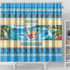 New Zealand Christmas Shower Curtain Have A Kiwi Manu-Mas
