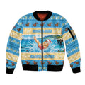 New Zealand Christmas Sleeve Zip Bomber Jacket Have A Kiwi Manu-Mas