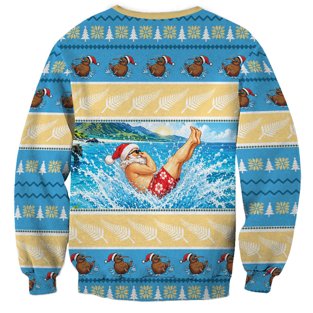 New Zealand Christmas Sweatshirt Have A Kiwi Manu-Mas
