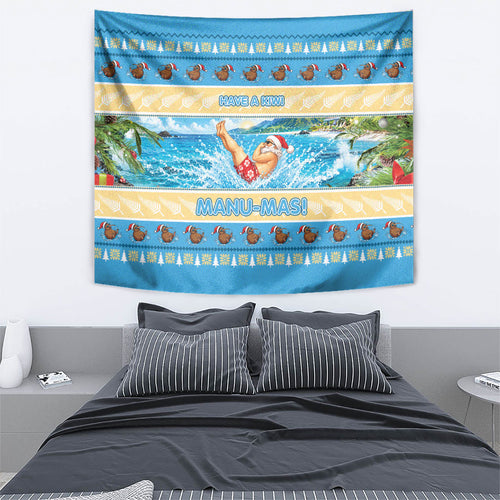 New Zealand Christmas Tapestry Have A Kiwi Manu-Mas