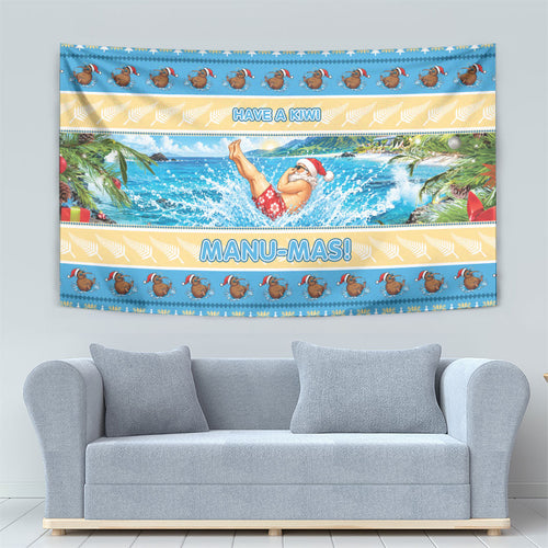 New Zealand Christmas Tapestry Have A Kiwi Manu-Mas