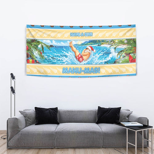 New Zealand Christmas Tapestry Have A Kiwi Manu-Mas
