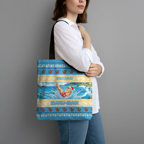 New Zealand Christmas Tote Bag Have A Kiwi Manu-Mas