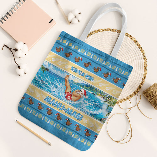 New Zealand Christmas Tote Bag Have A Kiwi Manu-Mas