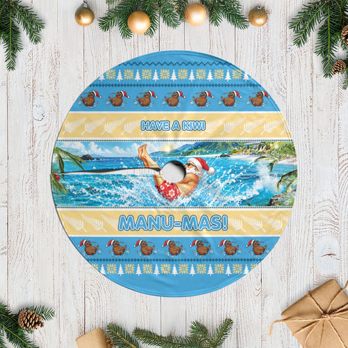 New Zealand Christmas Tree Skirt Have A Kiwi Manu-Mas