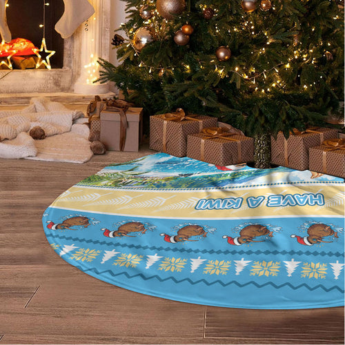 New Zealand Christmas Tree Skirt Have A Kiwi Manu-Mas