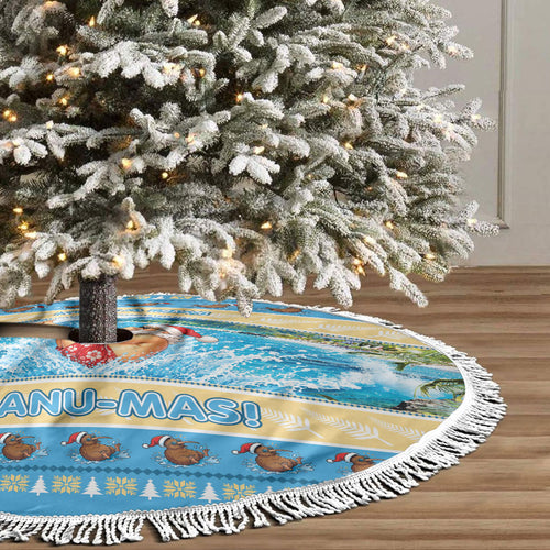 New Zealand Christmas Tree Skirt Have A Kiwi Manu-Mas