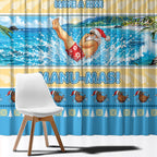 New Zealand Christmas Window Curtain Have A Kiwi Manu-Mas
