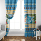 New Zealand Christmas Window Curtain Have A Kiwi Manu-Mas