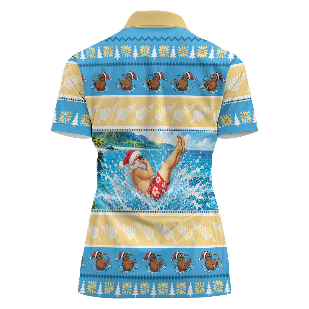 New Zealand Christmas Women Polo Shirt Have A Kiwi Manu-Mas