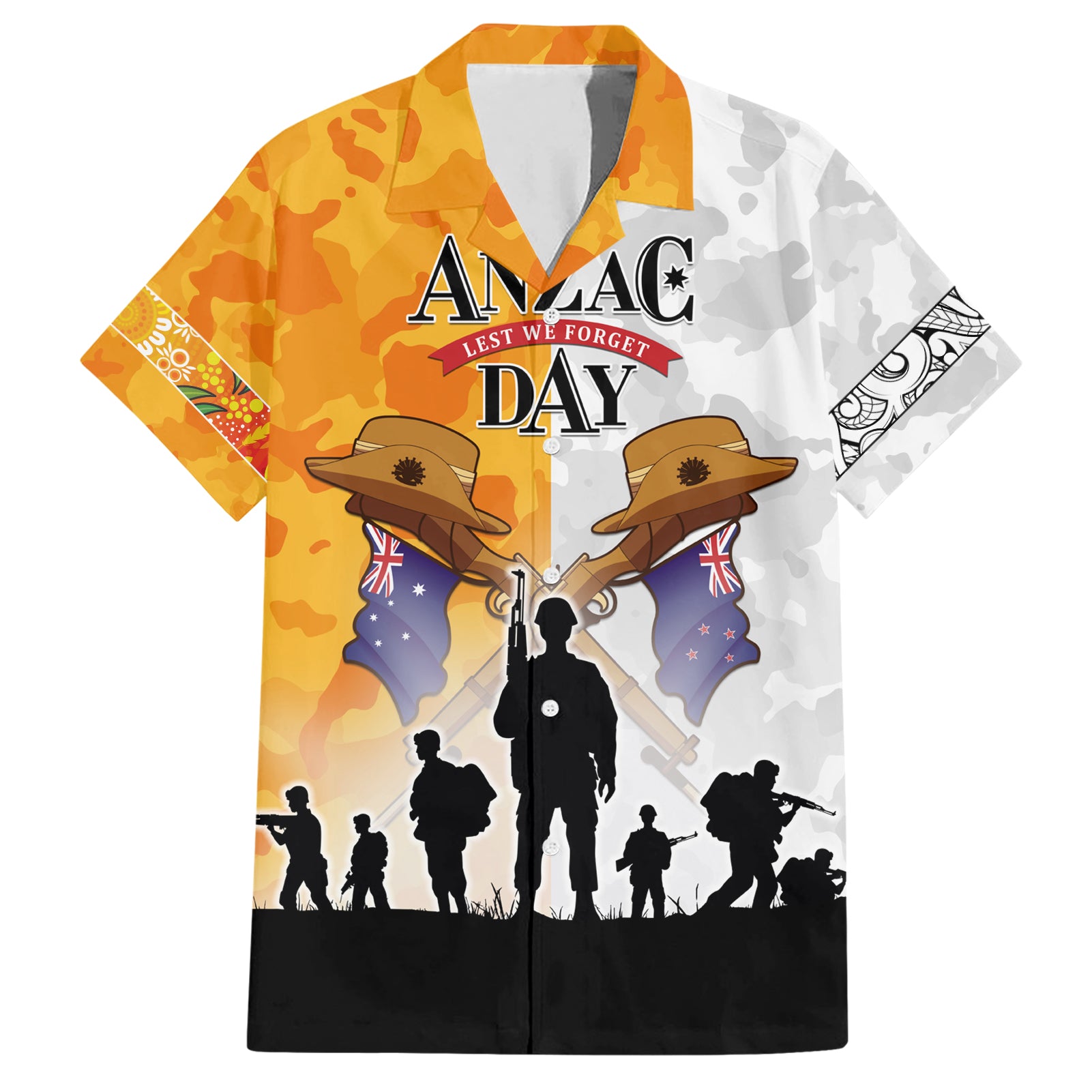 Australia And New Zealand ANZAC Day Hawaiian Shirt Lest We Forget