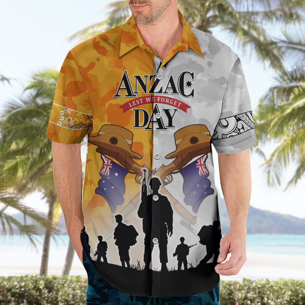 Australia And New Zealand ANZAC Day Hawaiian Shirt Lest We Forget
