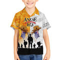 Australia And New Zealand ANZAC Day Kid Hawaiian Shirt Lest We Forget