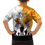 Australia And New Zealand ANZAC Day Kid Hawaiian Shirt Lest We Forget