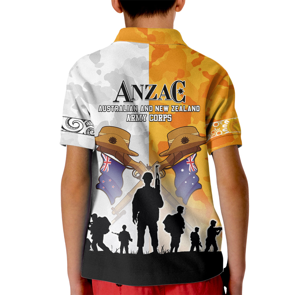 Australia And New Zealand ANZAC Day Kid Polo Shirt Lest We Forget