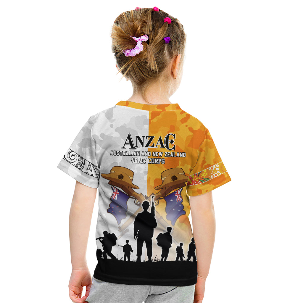 Australia And New Zealand ANZAC Day Kid T Shirt Lest We Forget