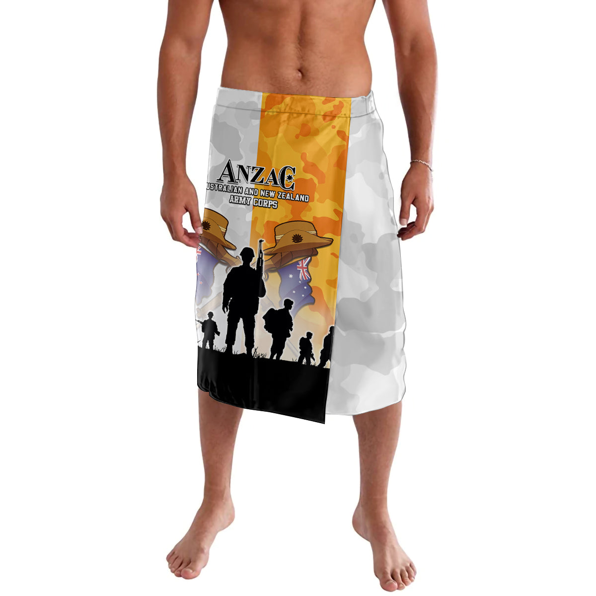 Australia And New Zealand ANZAC Day Lavalava Lest We Forget