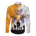 Australia And New Zealand ANZAC Day Long Sleeve Button Shirt Lest We Forget
