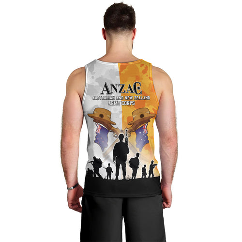 Australia And New Zealand ANZAC Day Men Tank Top Lest We Forget