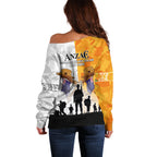 Australia And New Zealand ANZAC Day Off Shoulder Sweater Lest We Forget