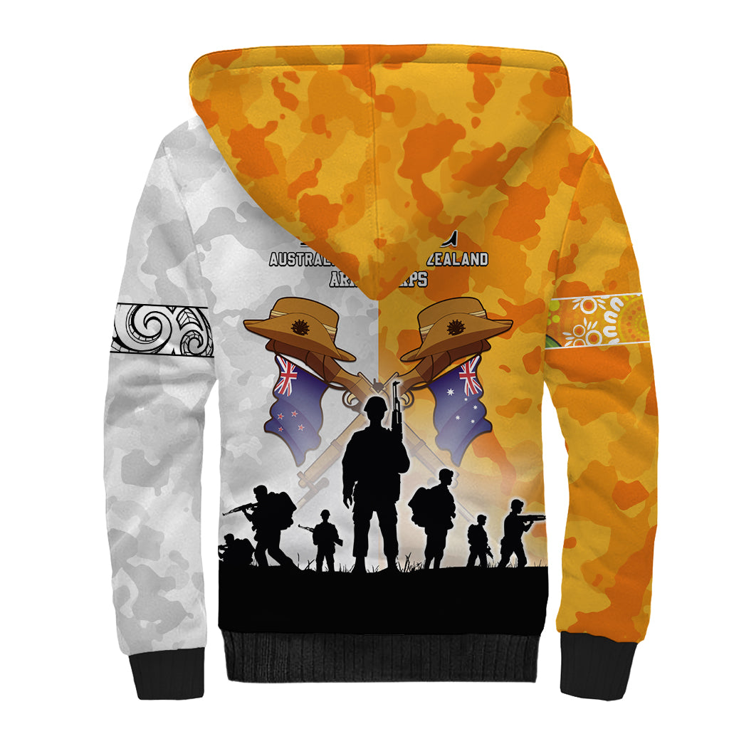 Australia And New Zealand ANZAC Day Sherpa Hoodie Lest We Forget