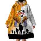 Australia And New Zealand ANZAC Day Wearable Blanket Hoodie Lest We Forget