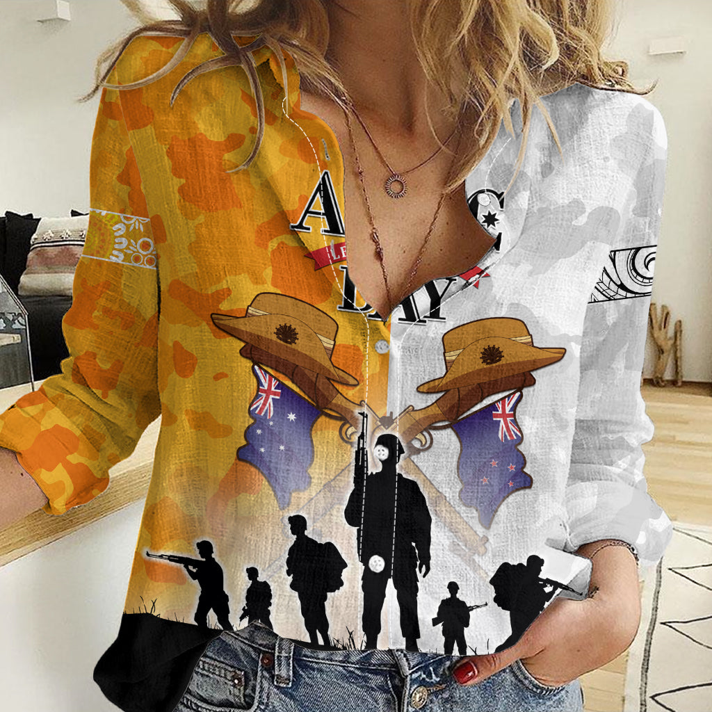 Australia And New Zealand ANZAC Day Women Casual Shirt Lest We Forget