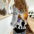 Australia And New Zealand ANZAC Day Women Casual Shirt Lest We Forget