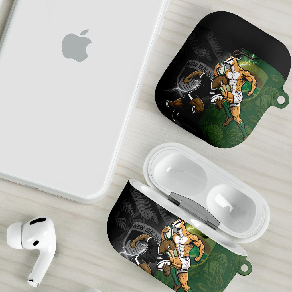 South Africa And New Zealand AirPods Case Springboks And Kiwis Rugby Rivalry