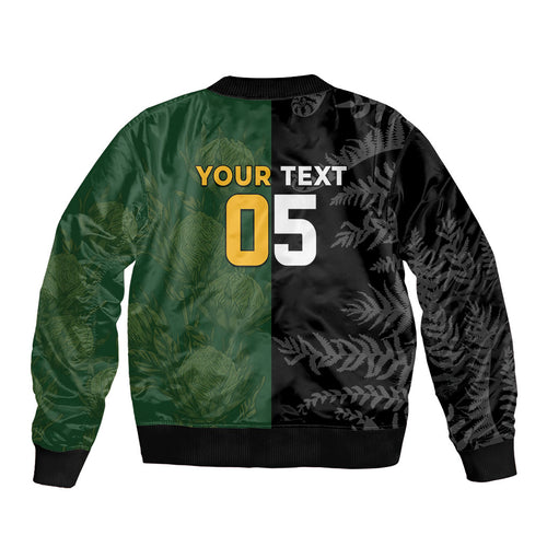 Custom South Africa And New Zealand Bomber Jacket Springboks And Kiwis Rugby Rivalry