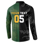 Custom South Africa And New Zealand Button Sweatshirt Springboks And Kiwis Rugby Rivalry