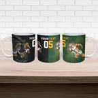 Custom South Africa And New Zealand Ceramic Mug Springboks And Kiwis Rugby Rivalry