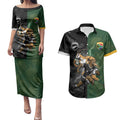Custom South Africa And New Zealand Couples Matching Puletasi and Hawaiian Shirt Springboks And Kiwis Rugby Rivalry