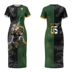 Custom South Africa And New Zealand Couples Matching Short Sleeve Bodycon Dress and Long Sleeve Button Shirt Springboks And Kiwis Rugby Rivalry