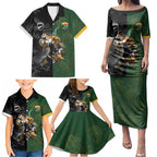 Custom South Africa And New Zealand Family Matching Puletasi and Hawaiian Shirt Springboks And Kiwis Rugby Rivalry
