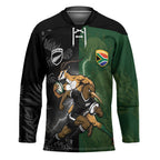 Custom South Africa And New Zealand Hockey Jersey Springboks And Kiwis Rugby Rivalry