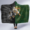 South Africa And New Zealand Hooded Blanket Springboks And Kiwis Rugby Rivalry