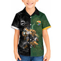 Custom South Africa And New Zealand Kid Hawaiian Shirt Springboks And Kiwis Rugby Rivalry