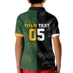Custom South Africa And New Zealand Kid Polo Shirt Springboks And Kiwis Rugby Rivalry