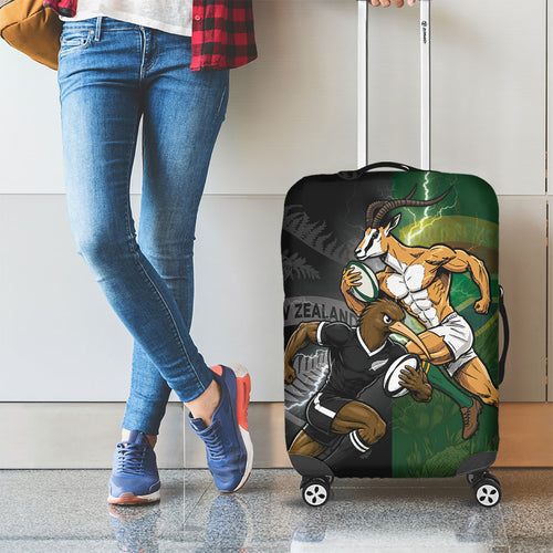 South Africa And New Zealand Luggage Cover Springboks And Kiwis Rugby Rivalry