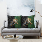 South Africa And New Zealand Pillow Cover Springboks And Kiwis Rugby Rivalry