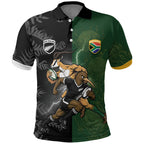 Custom South Africa And New Zealand Polo Shirt Springboks And Kiwis Rugby Rivalry